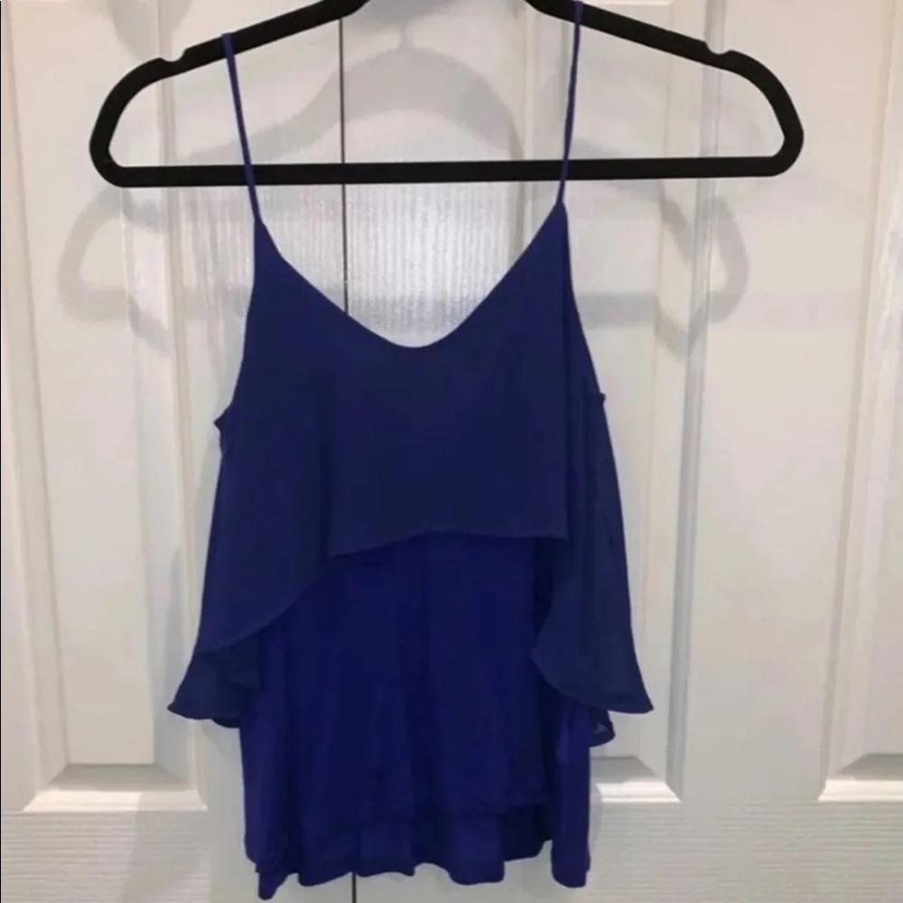Royal blue flowy top